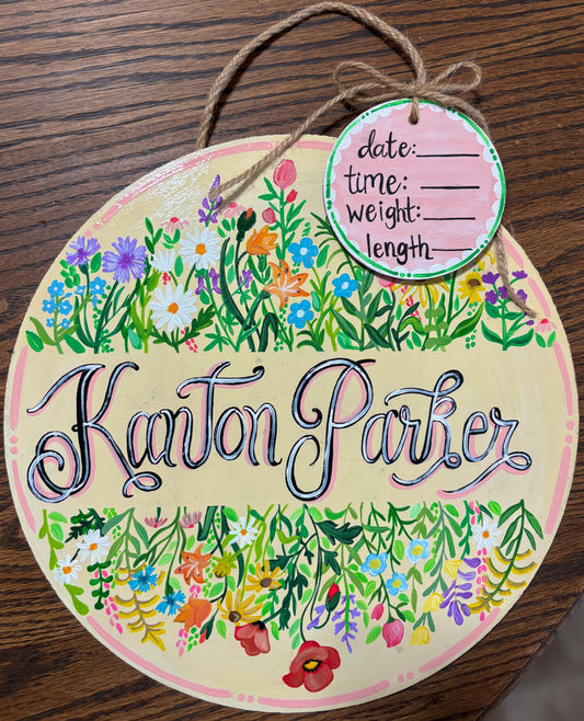Custom Birth Stat Sign