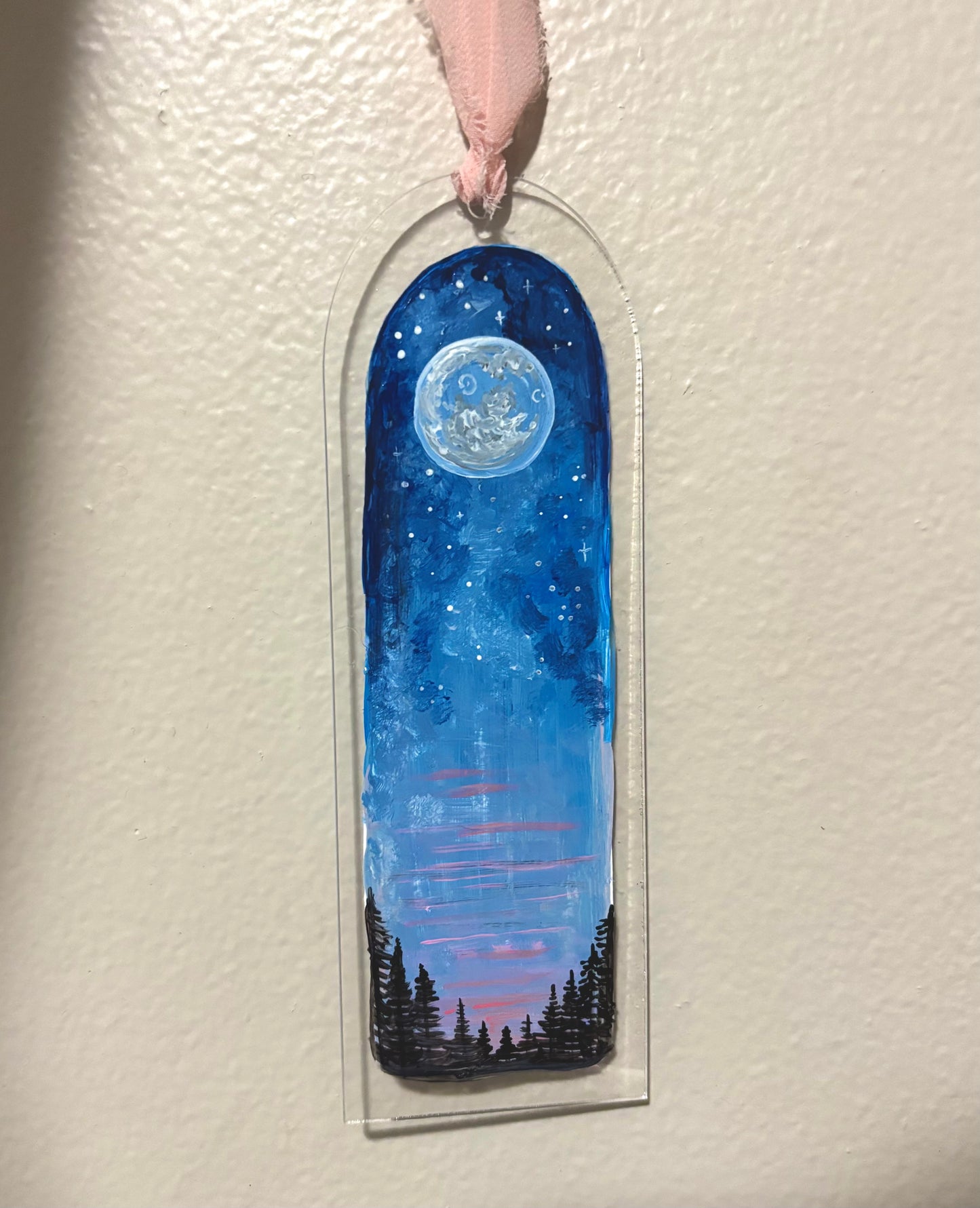 Hand Painted Acrylic Bookmark