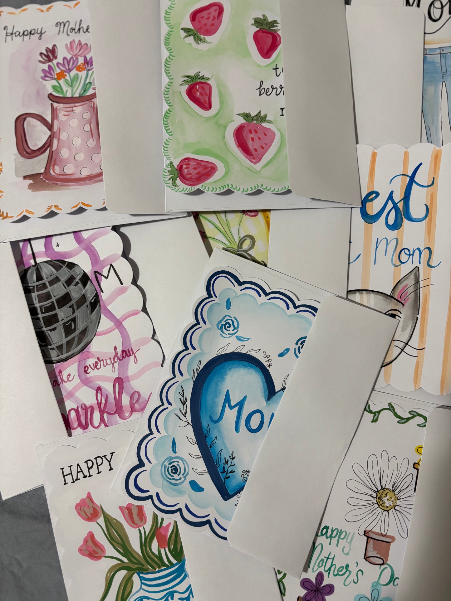 Painted Mothers Day Card
