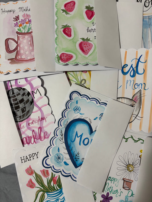 Painted Mothers Day Card