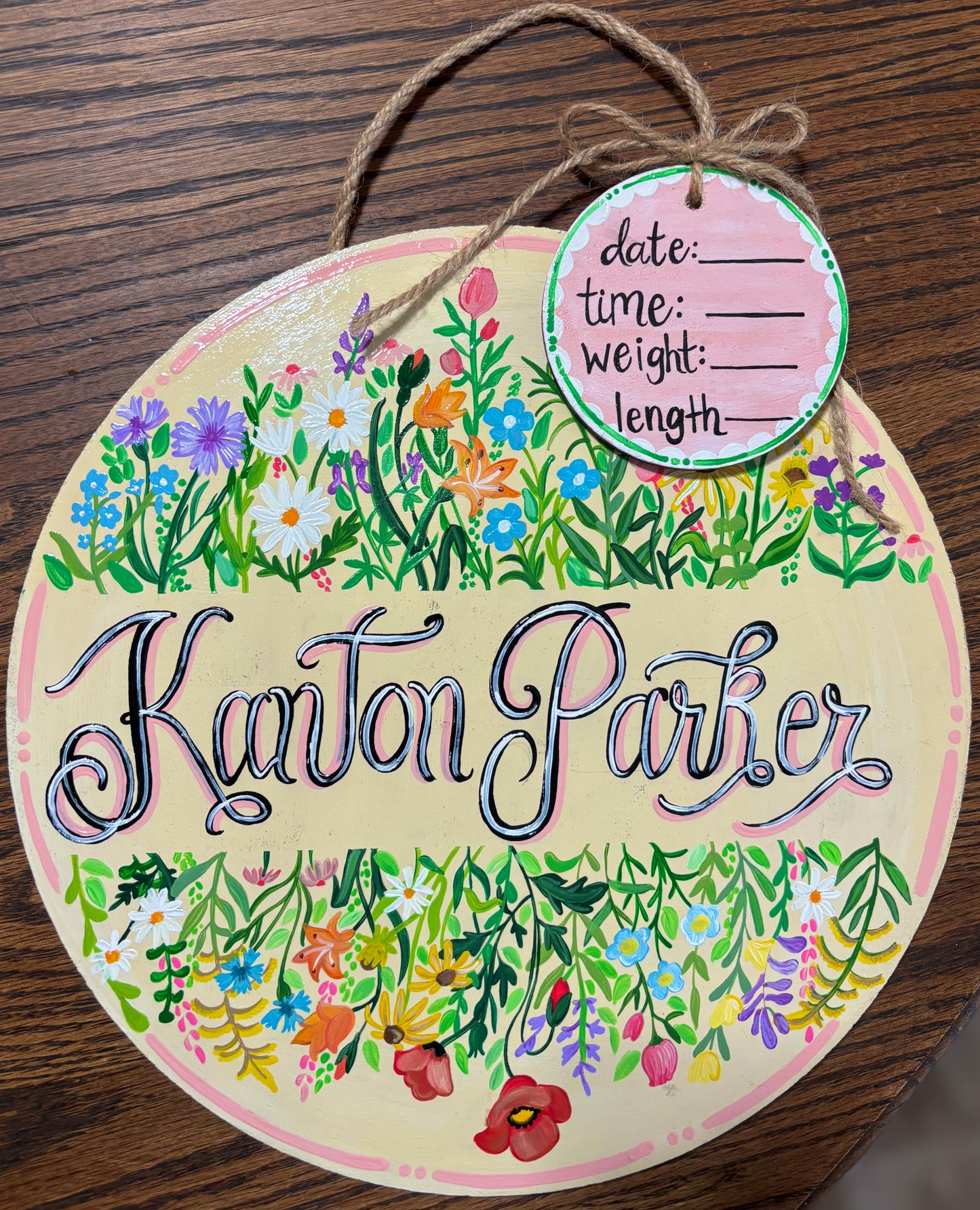 Custom Birth Stat Sign
