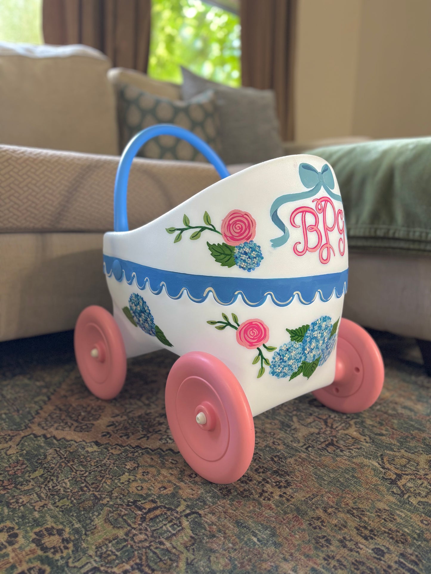 Hand-painted Doll Buggy