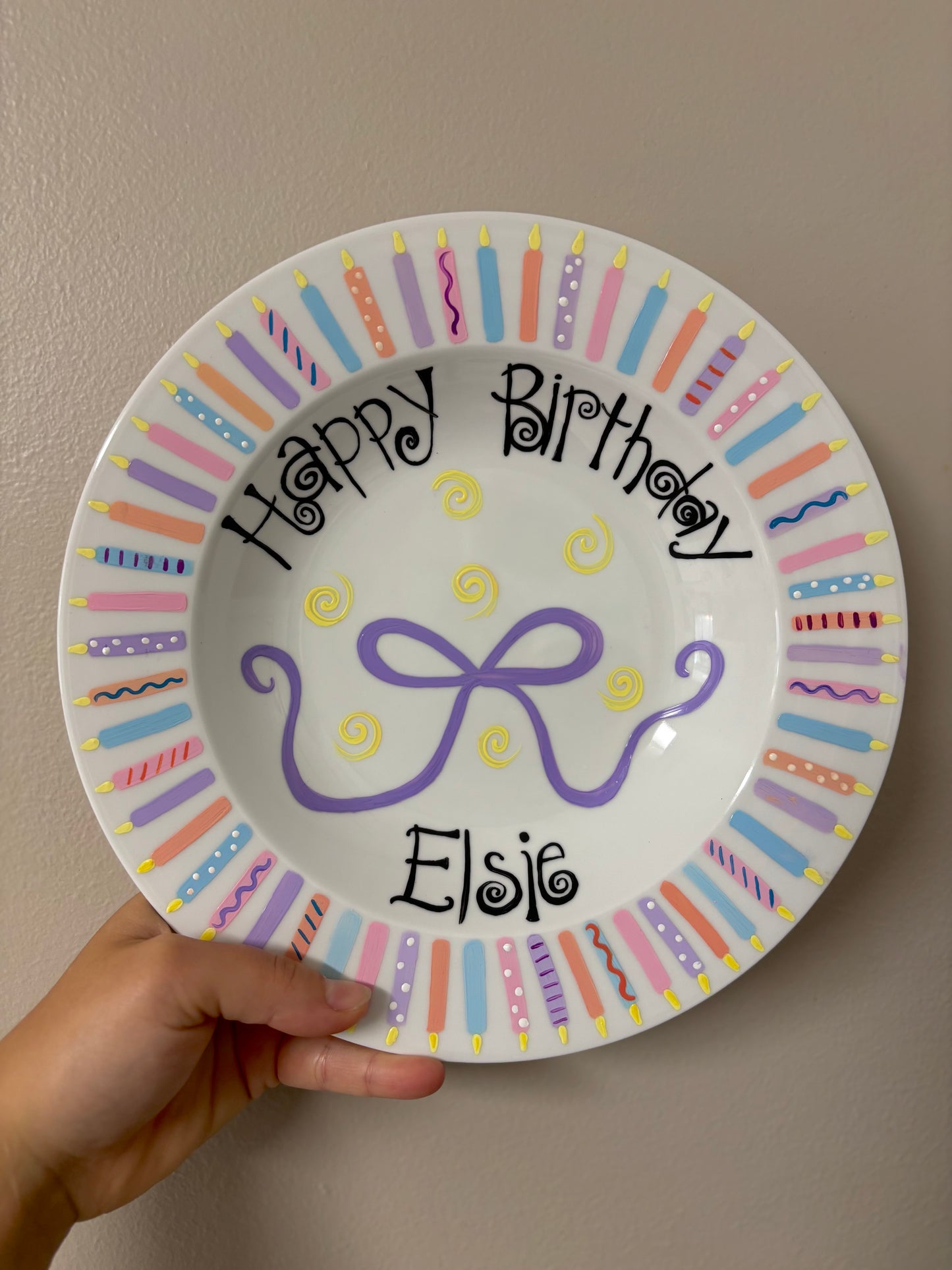 Hand-Painted Birthday Plates