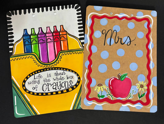 Hand Painted Clipboards