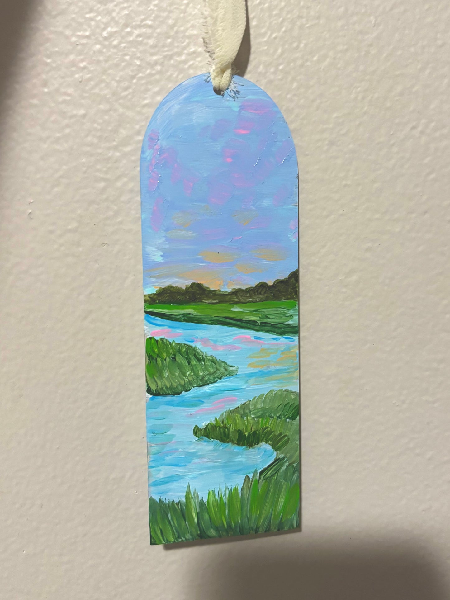Hand Painted Acrylic Bookmark