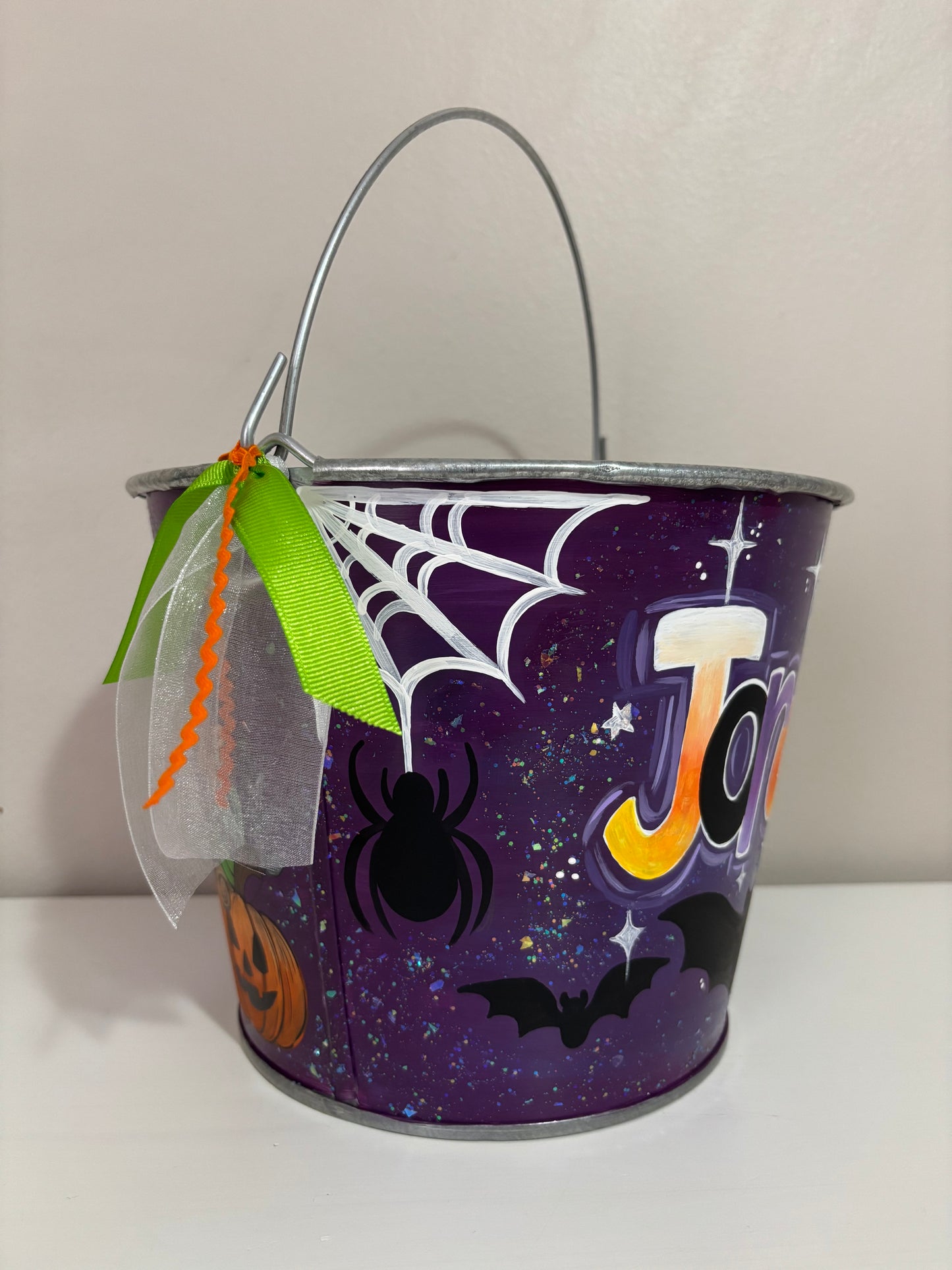 Painted Halloween Buckets