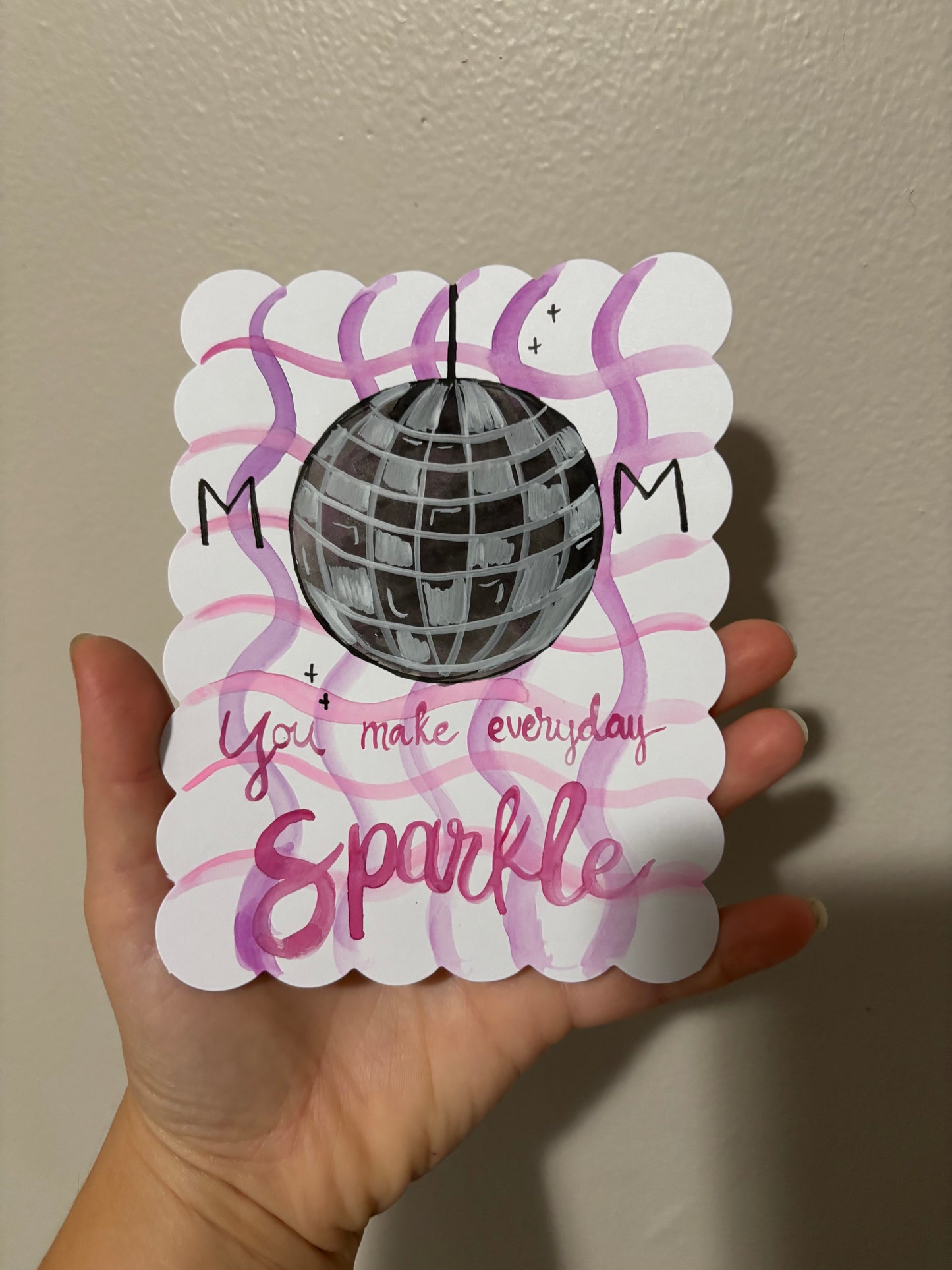 Painted Mothers Day Card