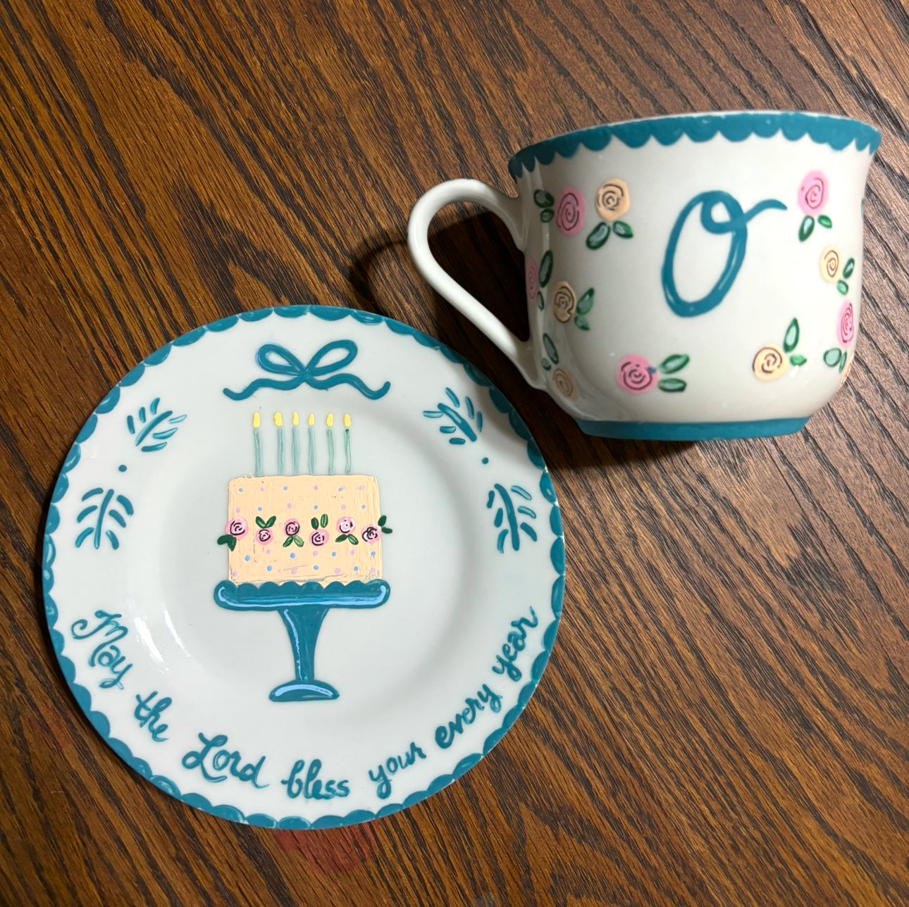 Hand-Painted Birthday Plates