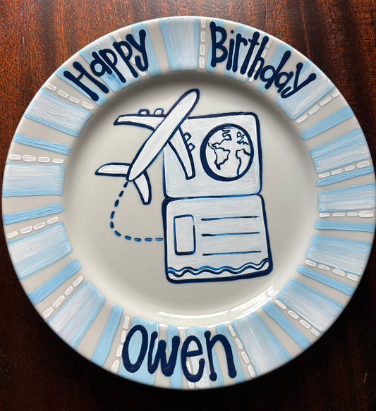 Hand-Painted Birthday Plates