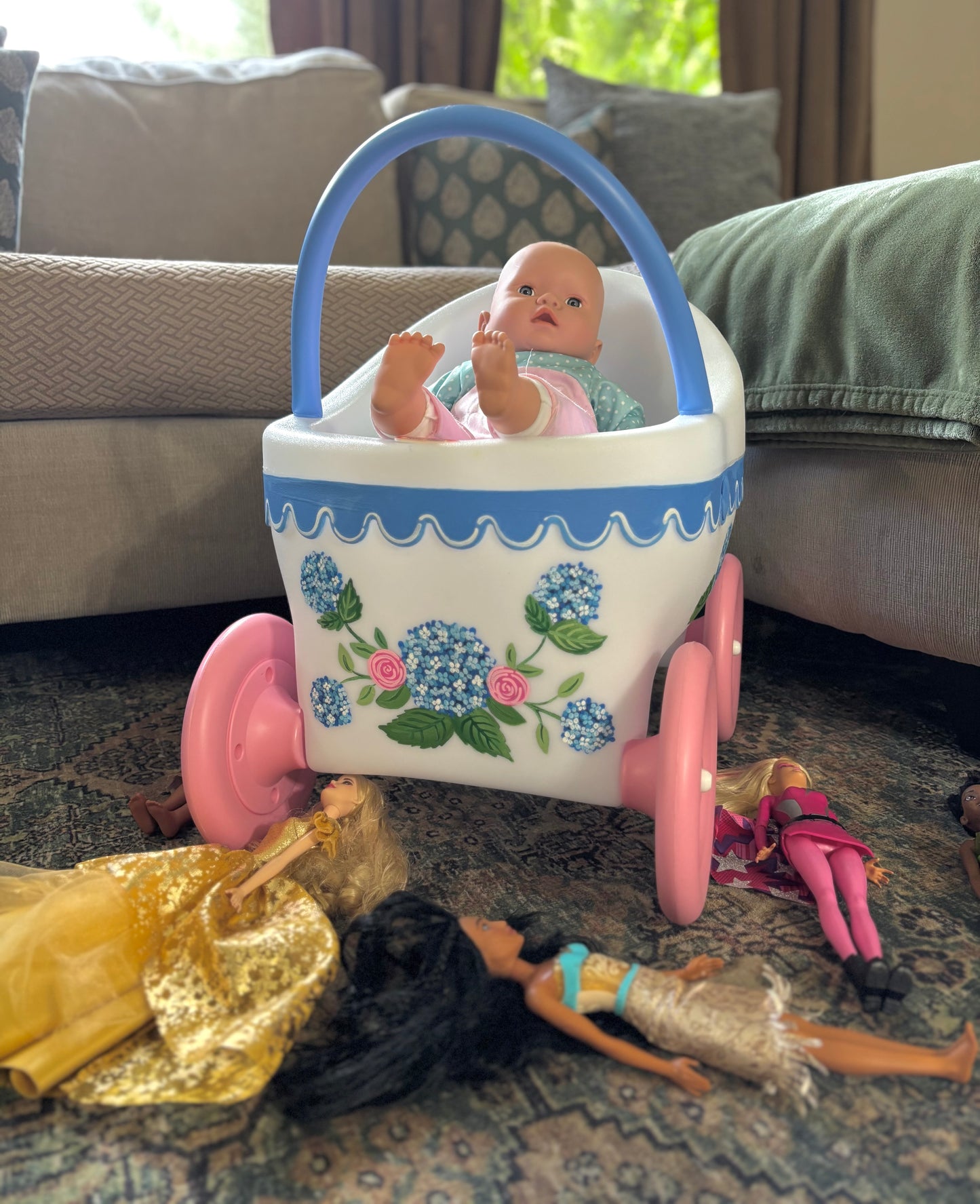 Hand-painted Doll Buggy