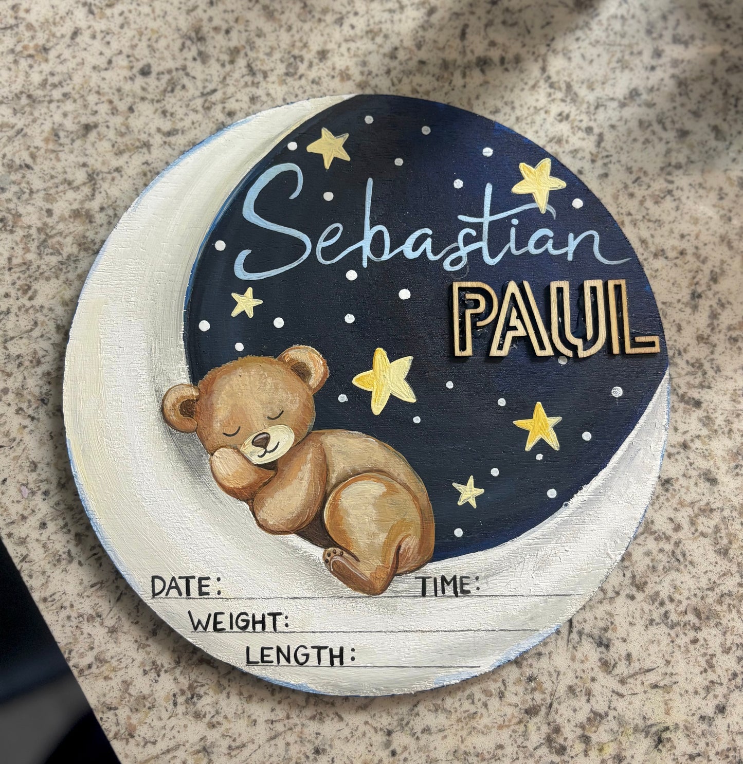 Custom Birth Stat Sign