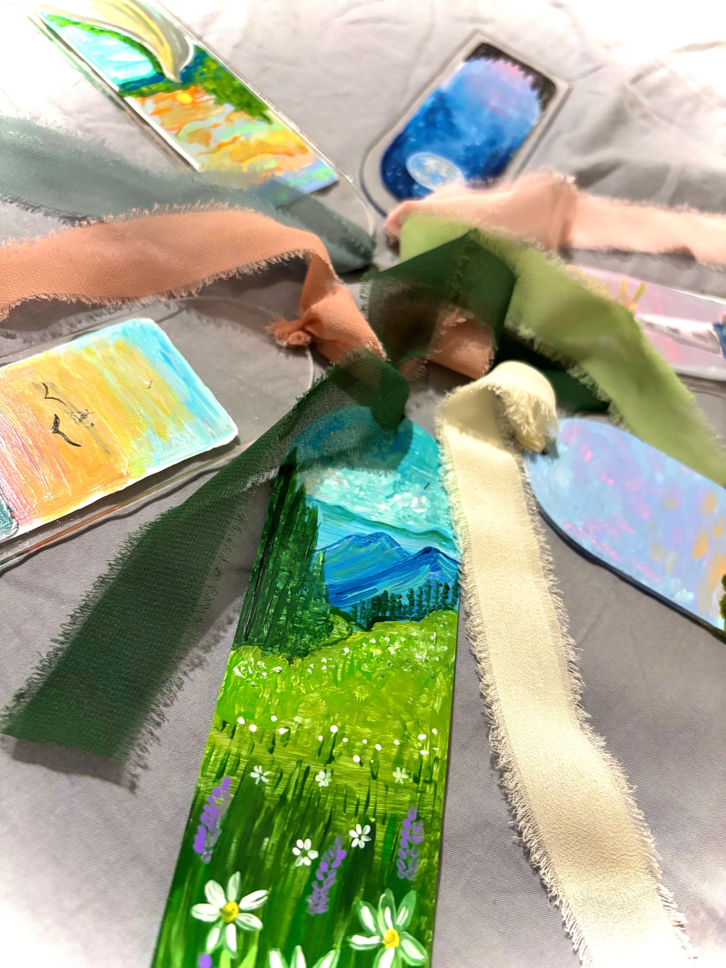 Hand Painted Acrylic Bookmark